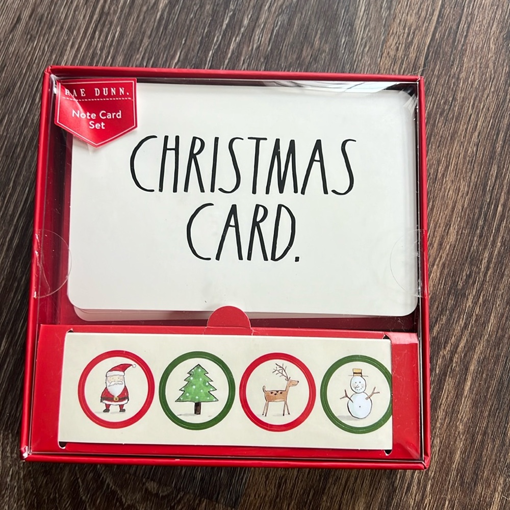 Rae Dunn Christmas Cards - Santa